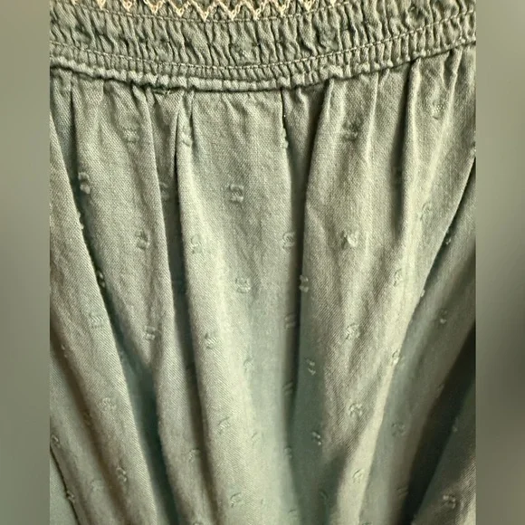 Green cotton maxi dress size L EUC - Picture 4 of 6